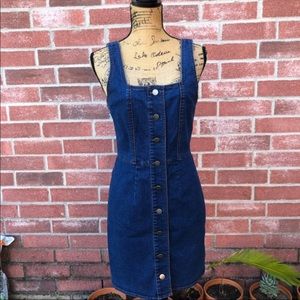 Great for Large Bust! Denim Button Up Dress